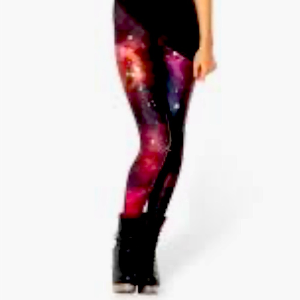 Blackmilk Museum Red Galaxy Leggings size Large
